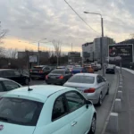 Congested traffic in Bucharest